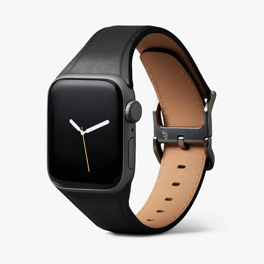 BELLROY CLASSIC APPLE WATCH LEATHER STRAP BLACK SMALL APPLE WATCH 38-42 NWT